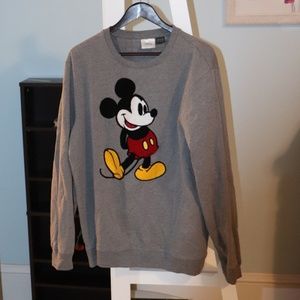 Disney Mickey Mouse Grey Graphic Sweatshirt - Women's Top